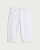 image 4 of F&F Mid Rise Capri Jeans in White