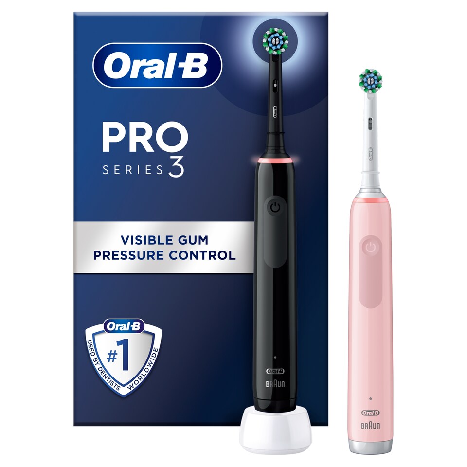 image 1 of Oral-B Pro 3 3900 Twin Pack Electric Toothbrush
