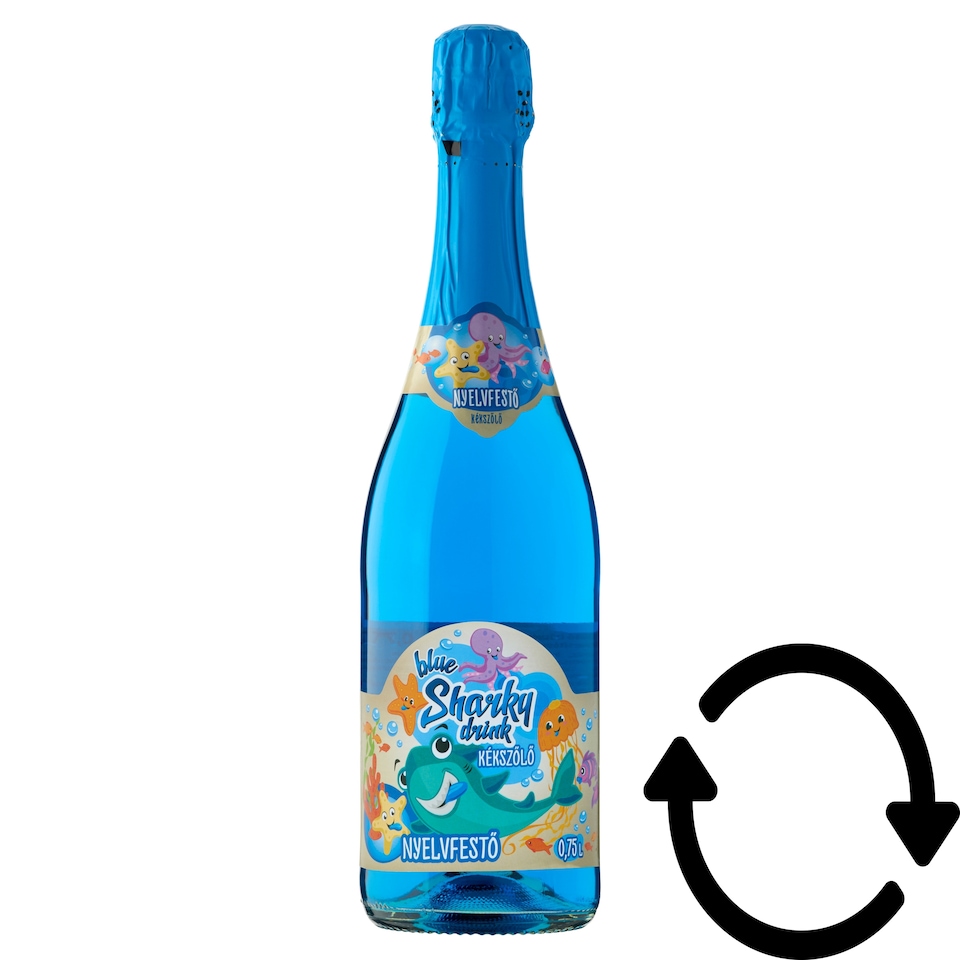 Sharky alkoholmentes kékszőlő ízű szénsavas üdítőital édesítőszerekkel 0,75 l