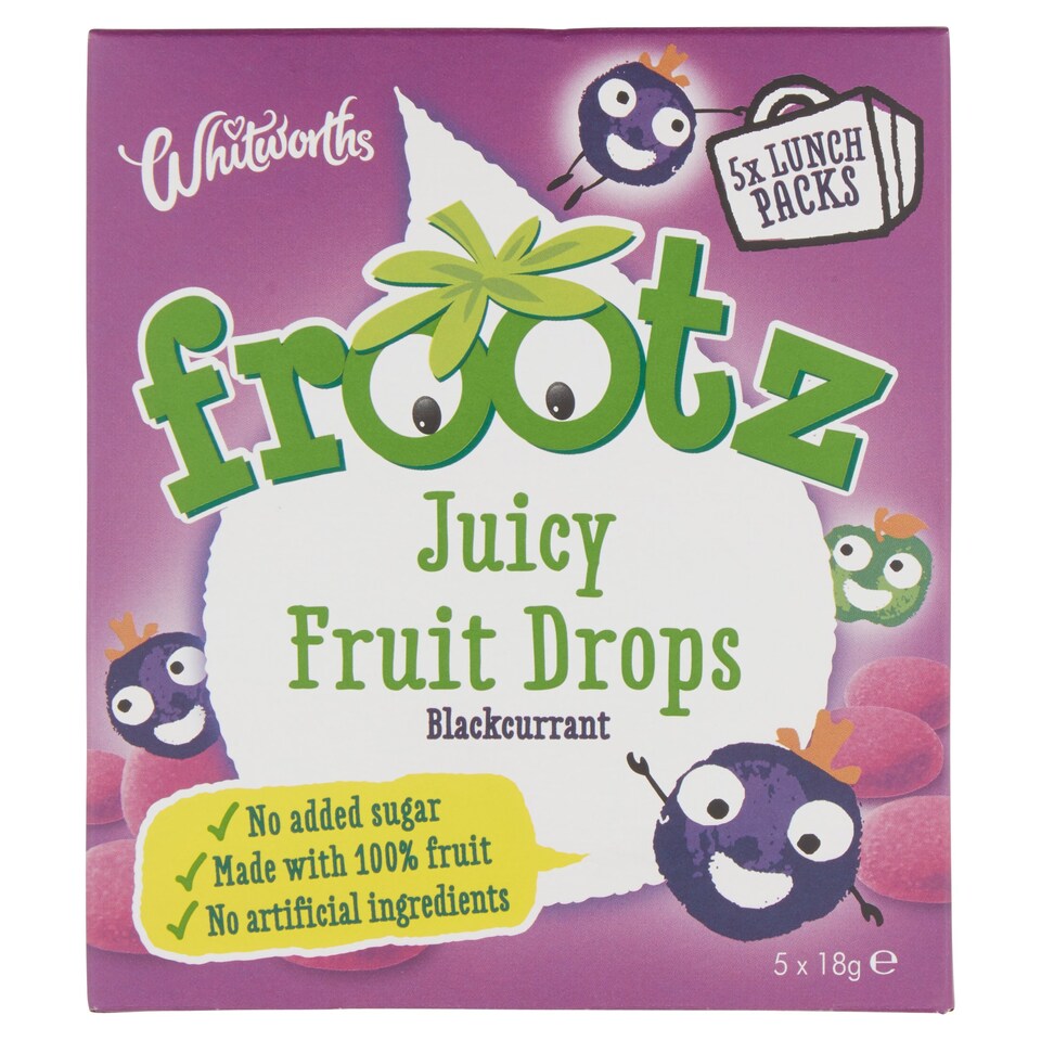 Whitworths Frootz Blackcurrant Multipac Button 5X18g