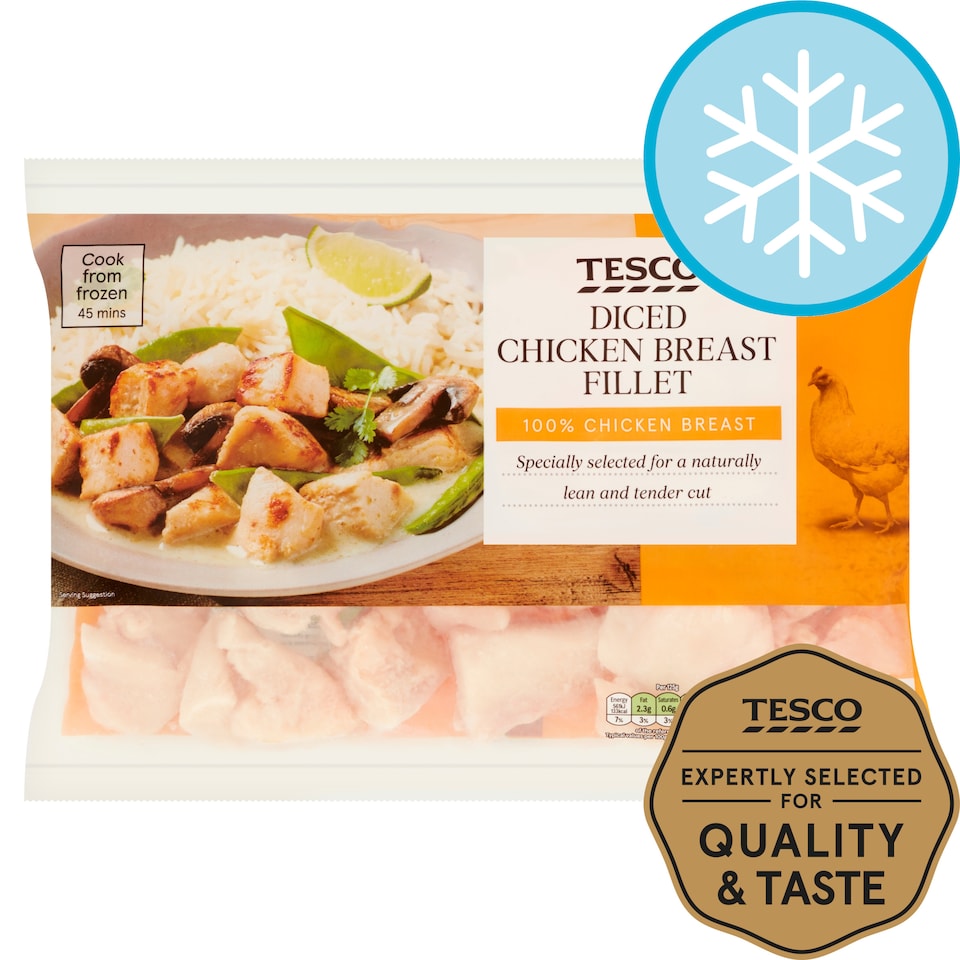 Tesco Diced Chicken Breast Fillets 640G