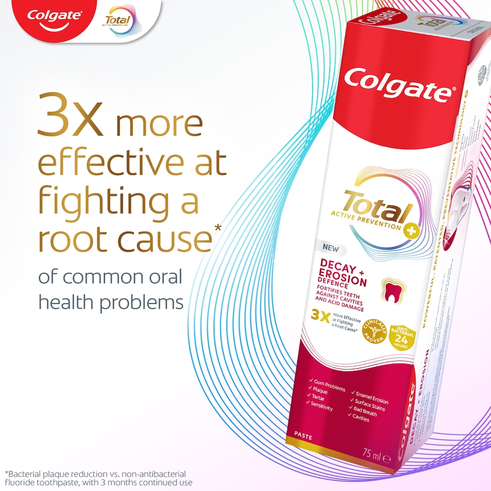 image 1 of Colgate Total Active Prevention+ Decay + Erosion Defence Toothpaste 75ml