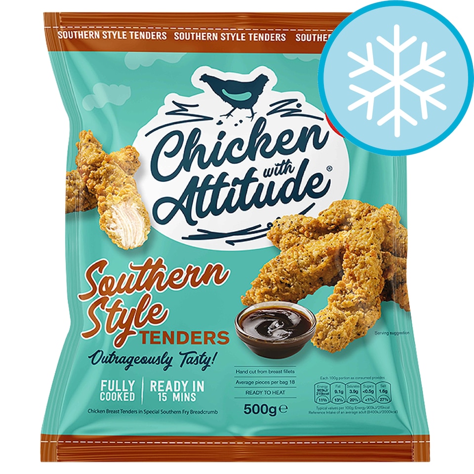 Chicken with Attitude Southern Style Tenders 500g