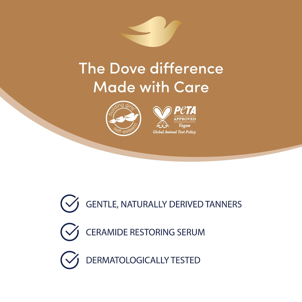 image 1 of Dove Visibleglow Gradual Self Tan Fair Medium 400Ml