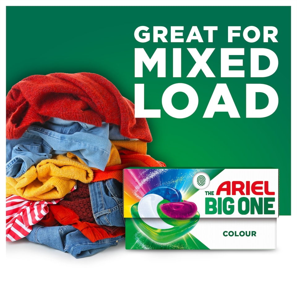 image 1 of Ariel The Big One Colour Washing Liquid Pods 21 washes 760.2g