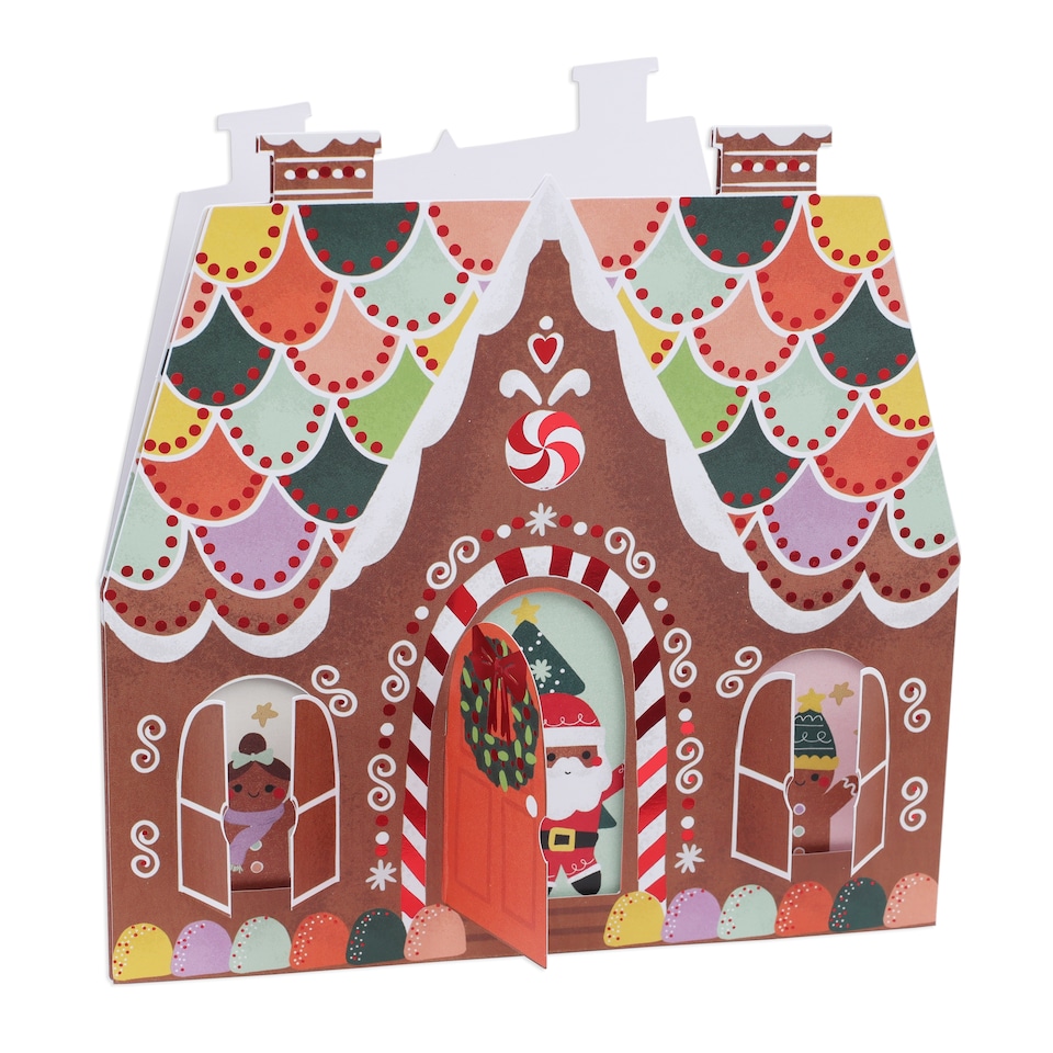Tesco Luxury Gingerbread House Christmas Cards 5 Pack