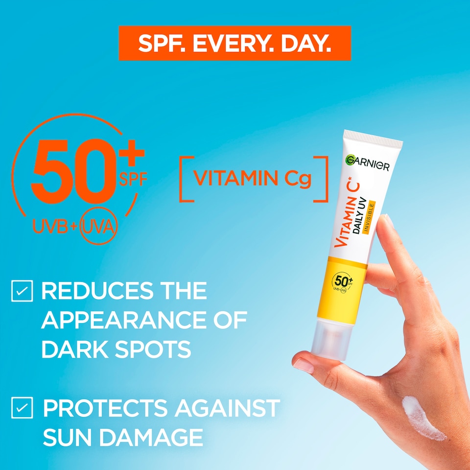 image 1 of Garnier Vitamin C Daily UV Fluid Invisible SPF50 40ml