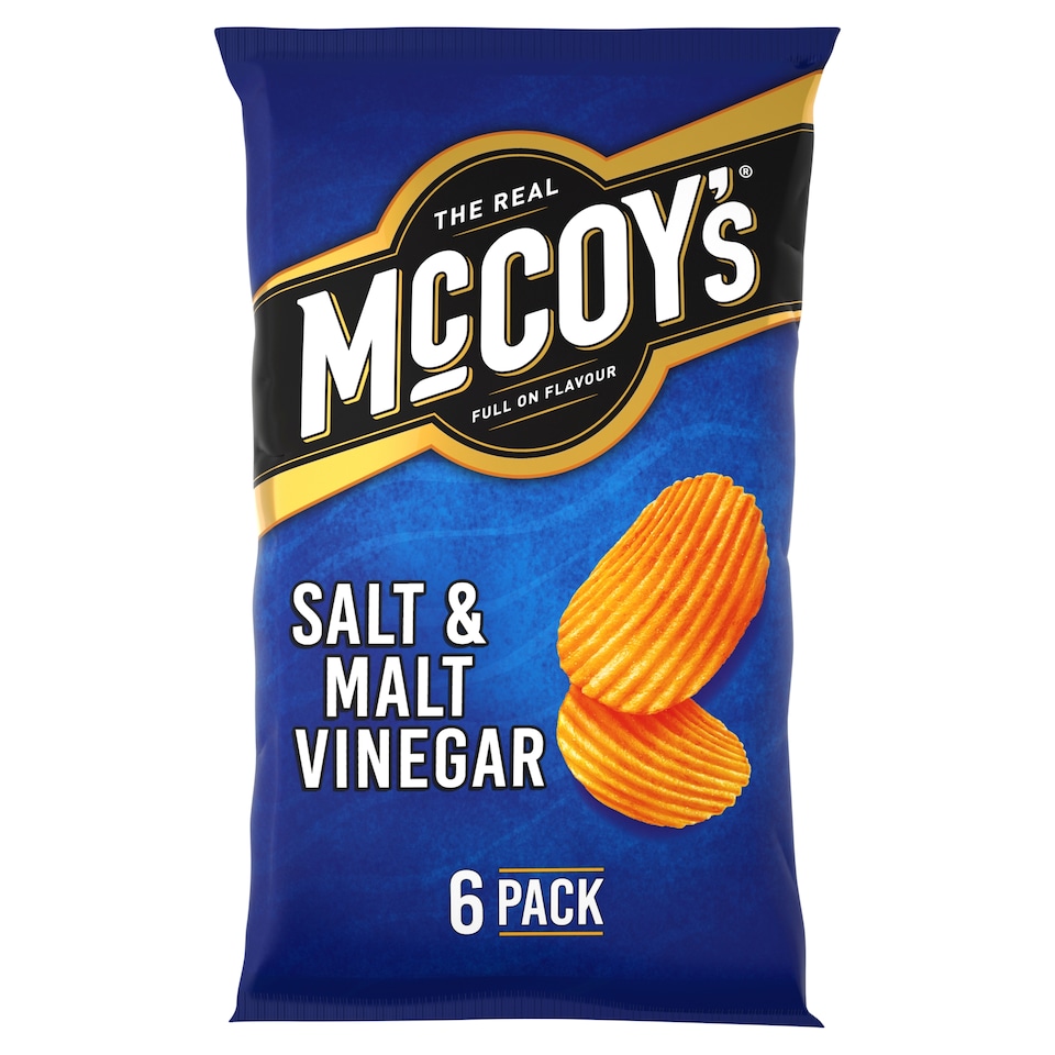 McCoy's Salt & Malt Vinegar Multipack Crisps 6x25g