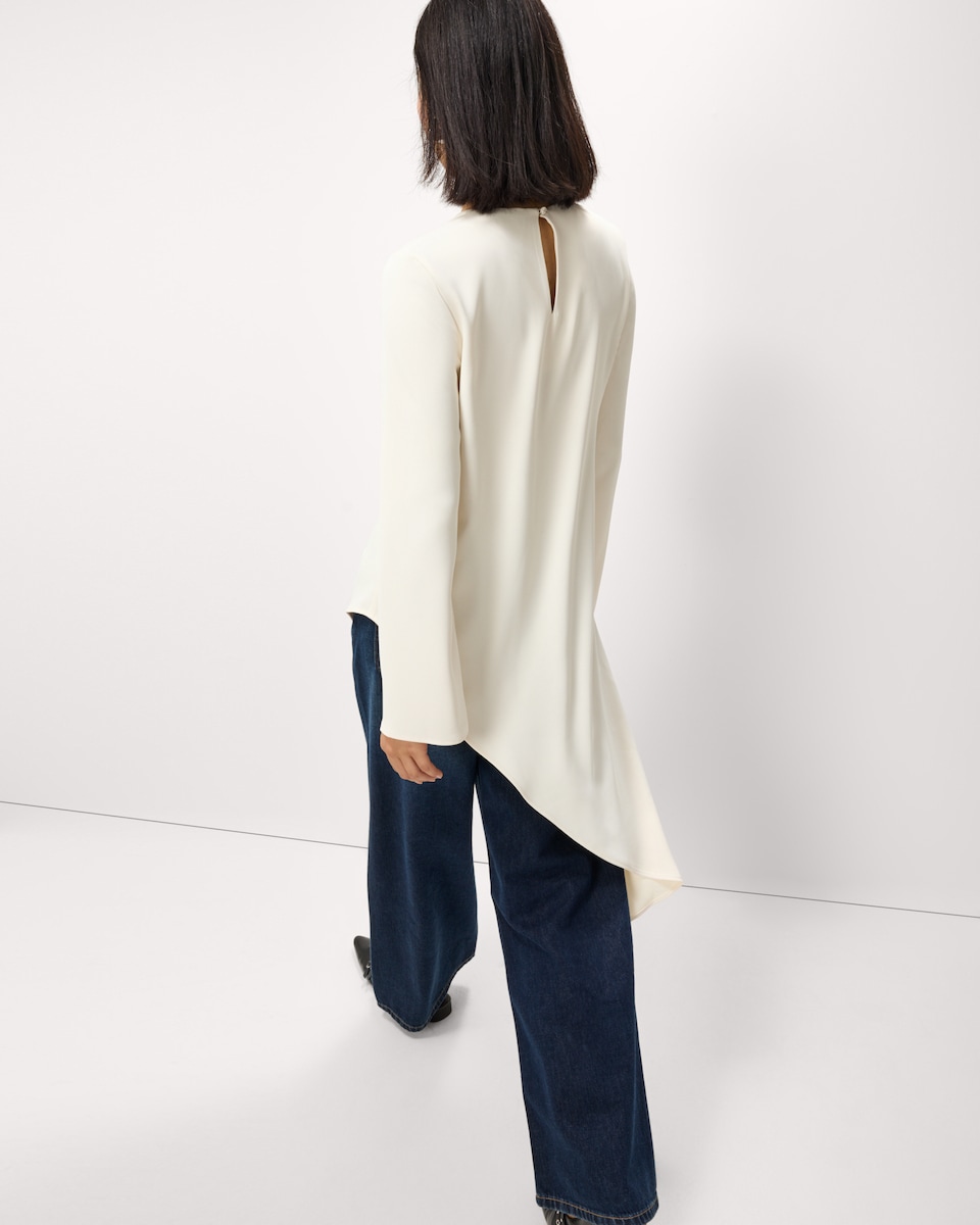 image 1 of F&F Asymmetric Blouse in Cream