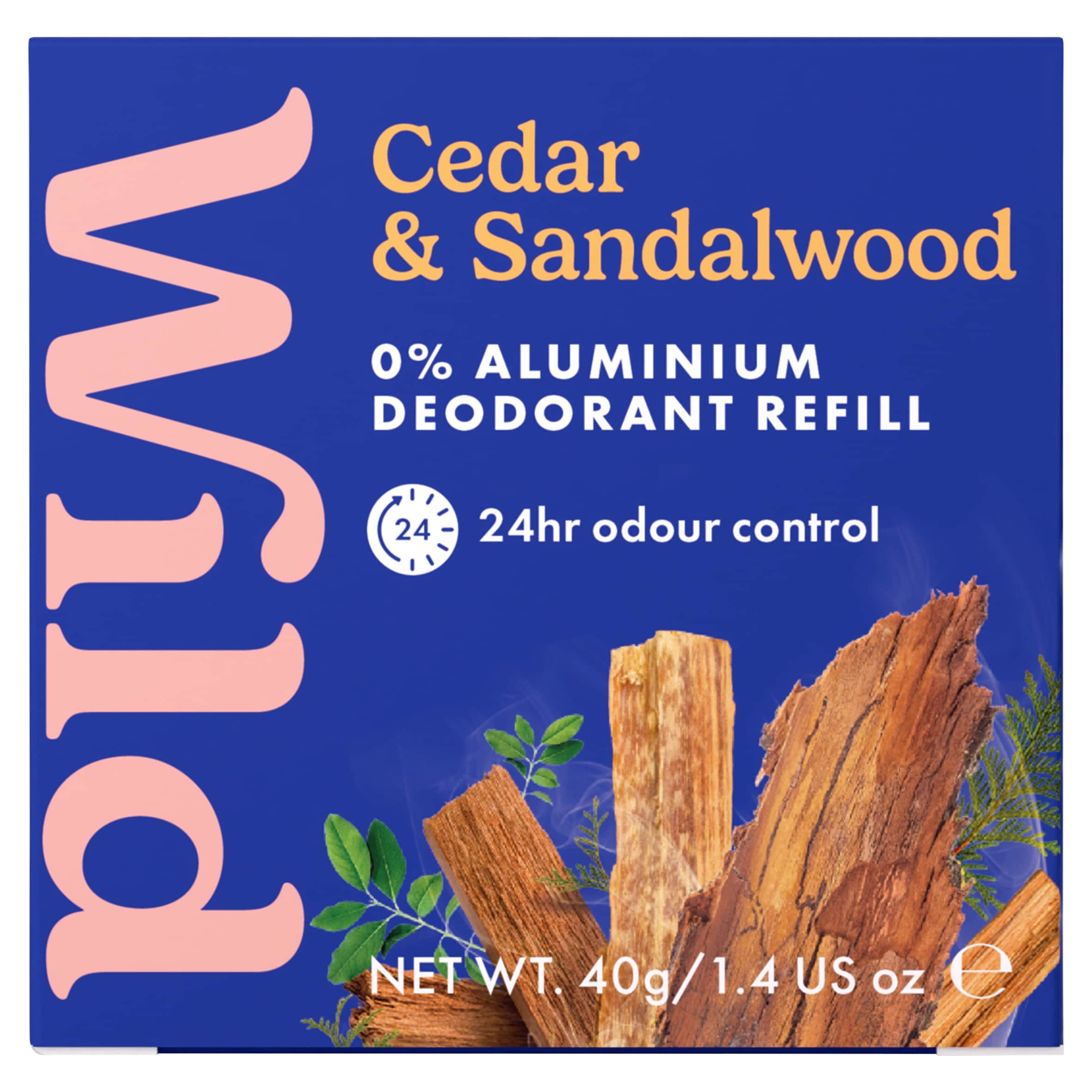 Wild Cedar & Sandalwood Deodorant Refill 40g