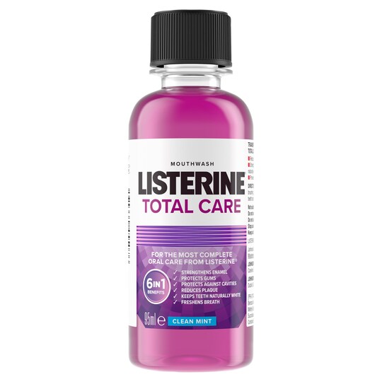 Listerine Total Care Travel Mouthwash 95Ml Tesco Groceries