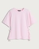 image 4 of F&F Pure Cotton Side Tie Short Sleeved T-Shirt in Pink