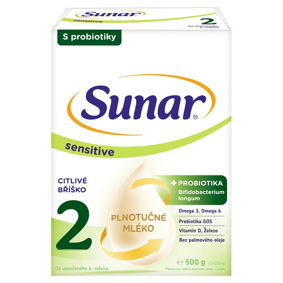 obrázok 1 z Sunar Sensitive 2, následné dojčenské mlieko 500 g
