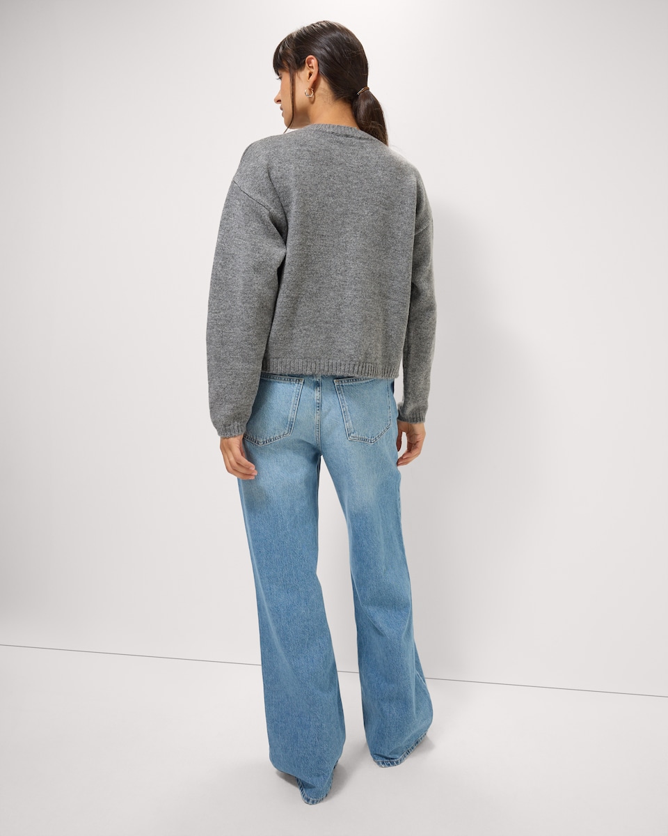 image 1 of F&F Button Detail Cardigan in Grey