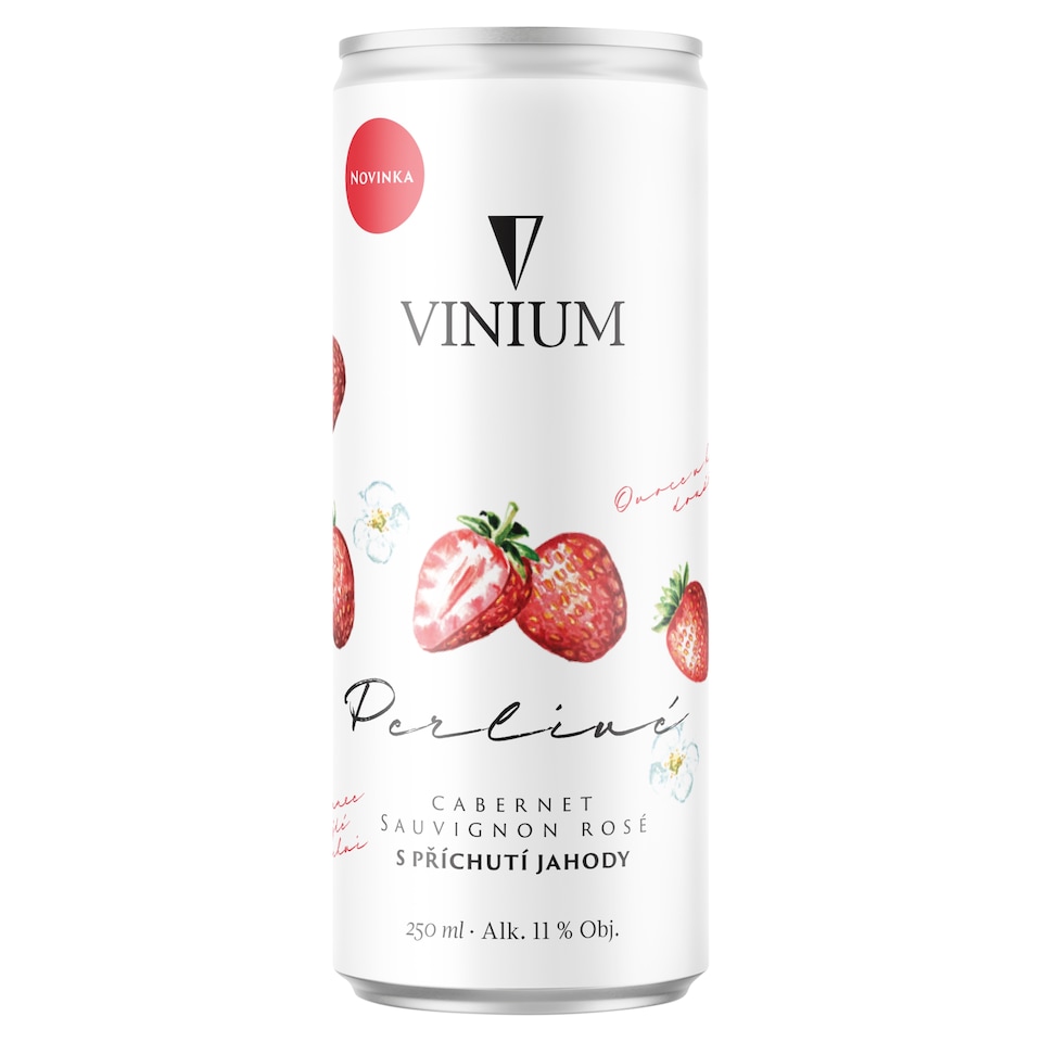 Vinium Perlivé Cabernet Sauvignon rosé s příchutí jahody 250ml