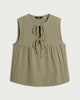 image 4 of F&F Textured Tie Front Co-ord Top in Green