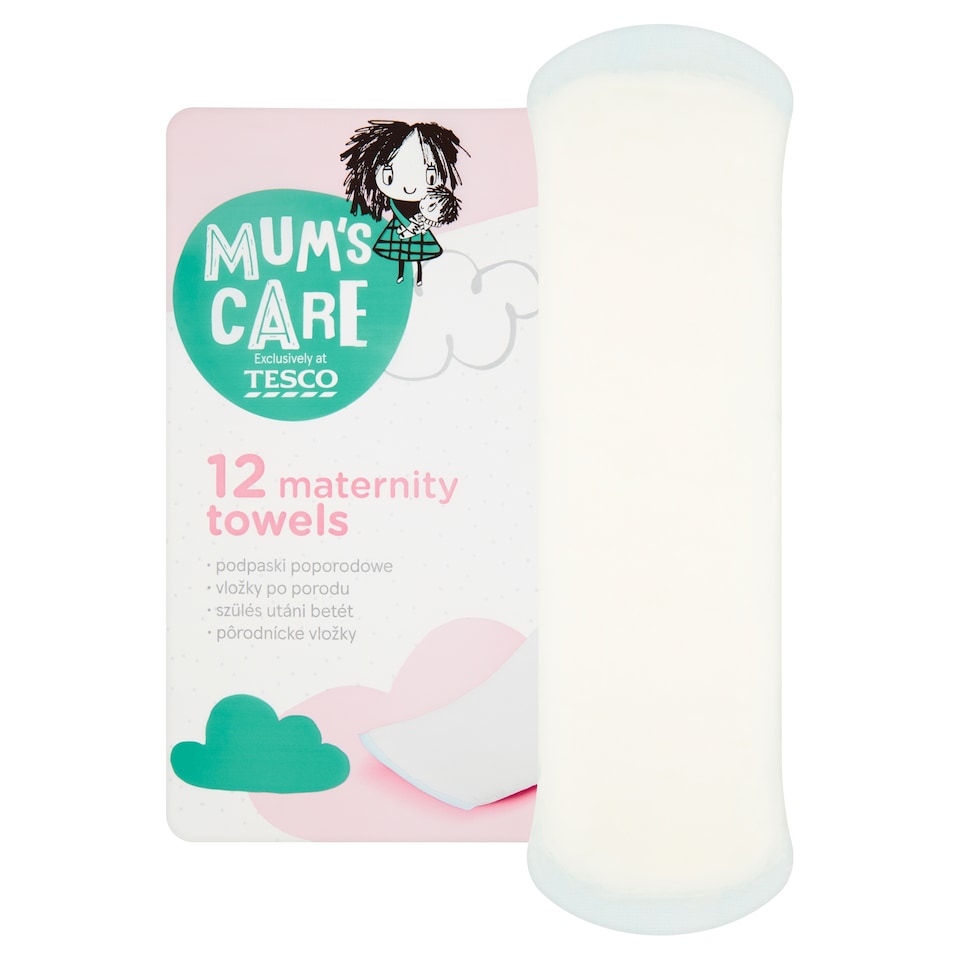 image 1 of Tesco Mum's Care Maternity Towels 12 pcs