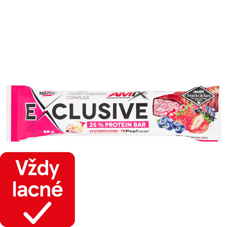 Amix Exclusive Forest Fruits proteinová tyčinka 85 g