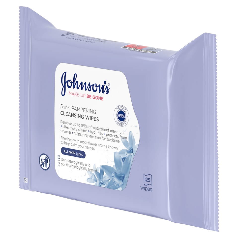 image 1 of Johnson's Face Care Pampering Wipes 25