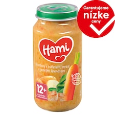 Hami mäsozeleninový príkrm Zemiaky s kuraťom, mrkvou a jemným špenátom od uk. 12. mesiaca 250 g