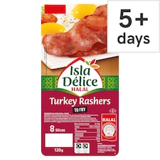 Isla Delice Halal Turkey Rashers 8 Slices 120g