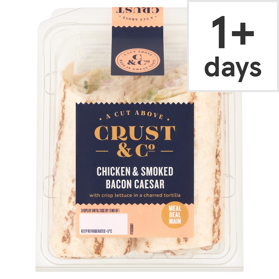 Crust & Co Chicken & Smoked Bacon Caesar Wrap 211g