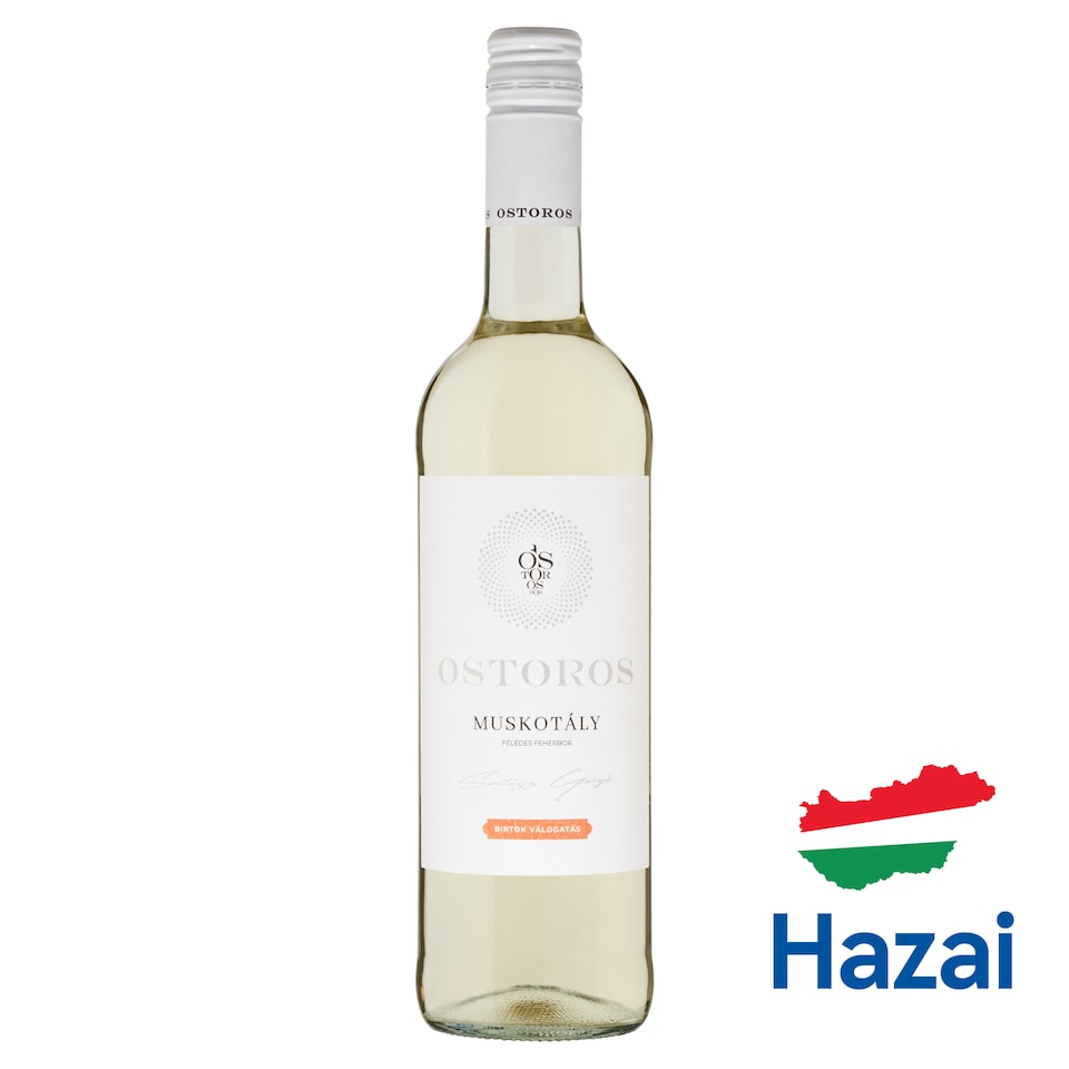 Ostorosbor Felső-Magyarországi Muskotály félédes fehérbor 11% 750 ml  1. kép