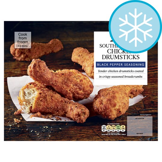 Tesco Frozen Southern Fried Chicken Drumsticks 700G Tesco Groceries