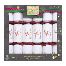 Tesco Luxury Gold Reindeer Crackers 6 Pack
