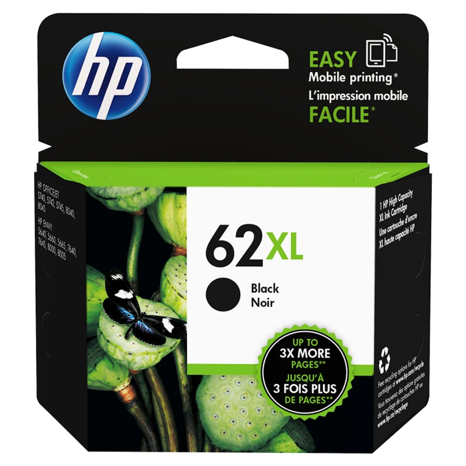 image 1 of Hp 62 Xl Black Printer Ink Cartridge