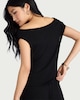 image 3 of F&F Textured Draped Co-ord Top in Black
