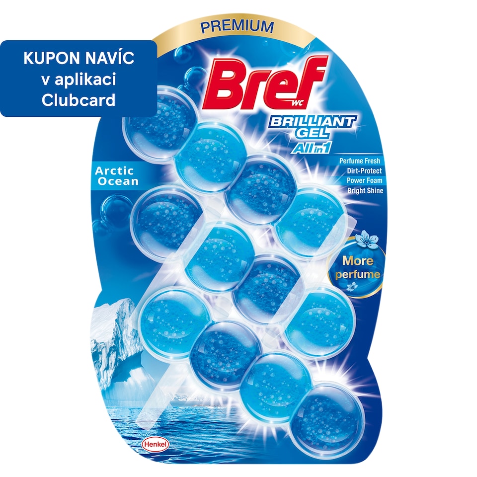 Bref Brilliant Gel All in 1 Arctic Ocean WC blok 3 x 42g