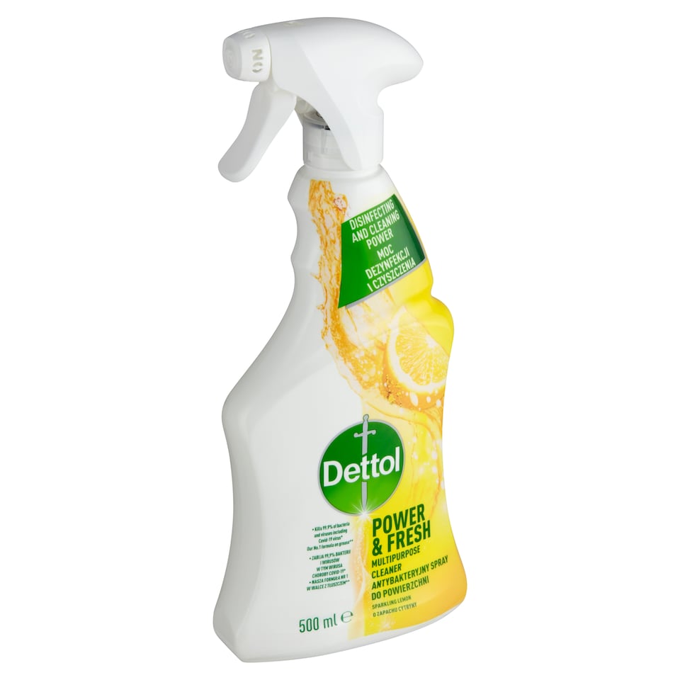 image 1 of Dettol Power & Fresh viacúčelový sprej citrón & limeta 500 ml
