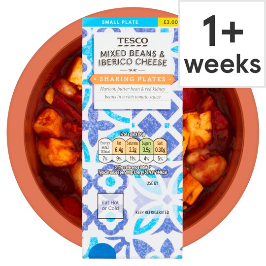 Tesco Mixed Beans & Iberico Cheese 185G Tesco Groceries