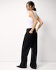 image 3 of F&F High Rise Wide Leg Jeans in Black