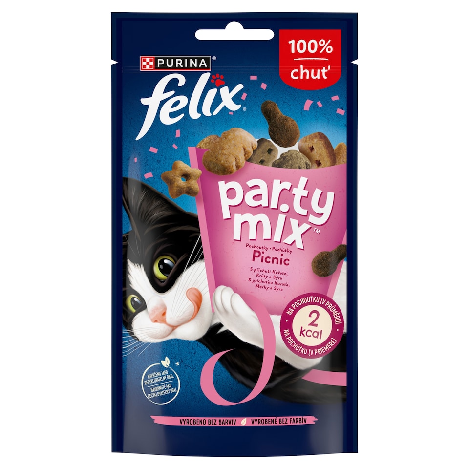image 1 of Felix Party Mix Cat Treats Picnic Mix Chicken, Turkey 60 g