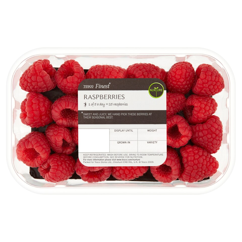 Tesco Finest Raspberry 150G Class I - Tesco Groceries