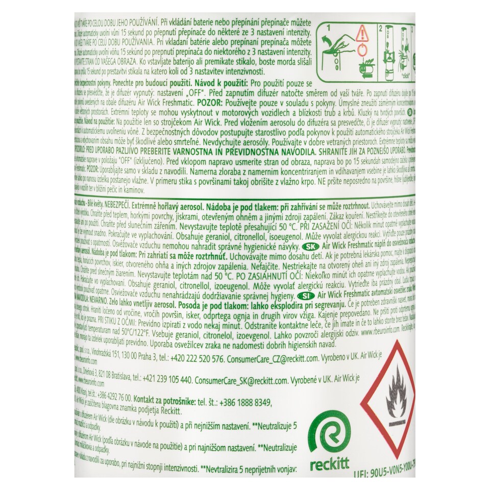 Obrázek 1 pro produkt Air Wick Freshmatic Náplň do osvěžovače vzduchu bílé květy 250ml