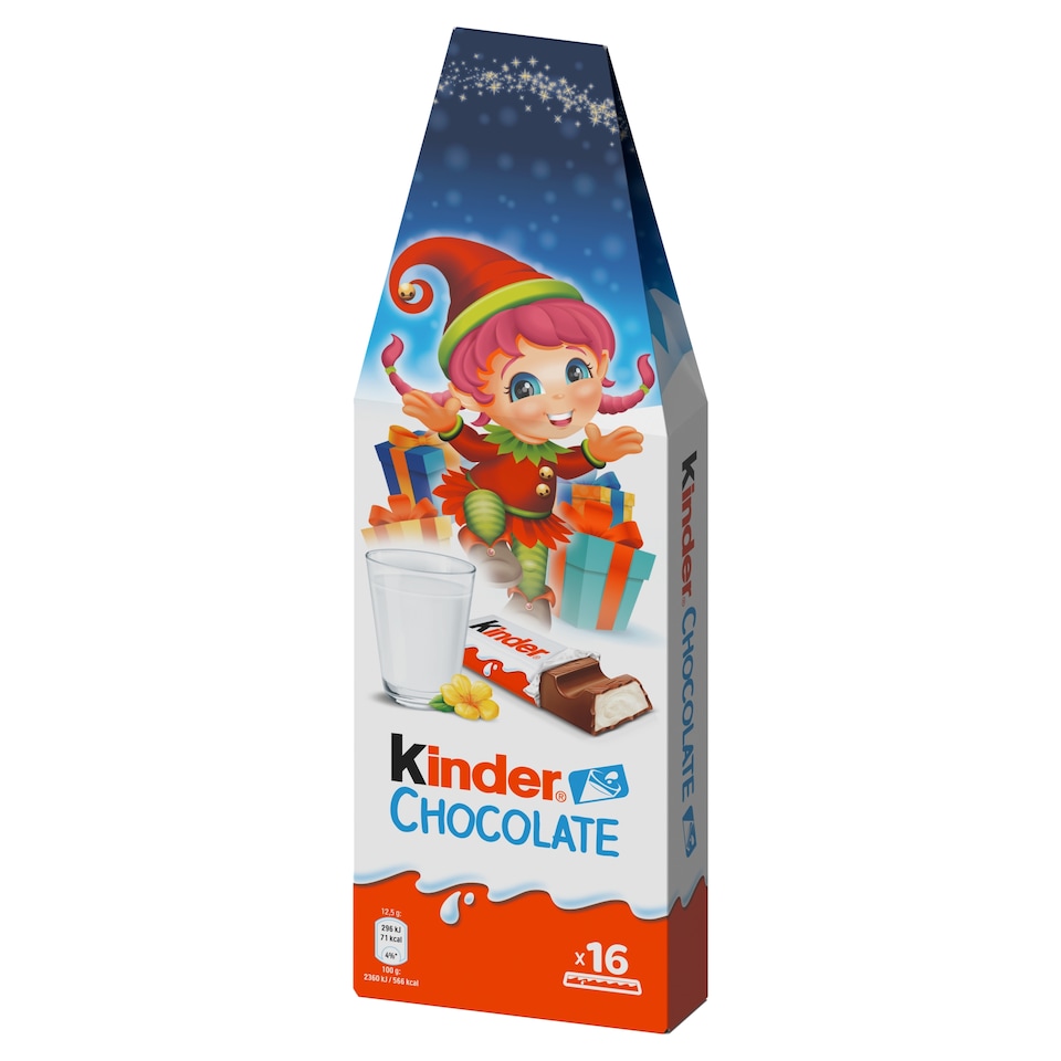 image 1 of Kinder Chocolate Milk Chocolate Bars with Milk Filling 16 pcs 200g
