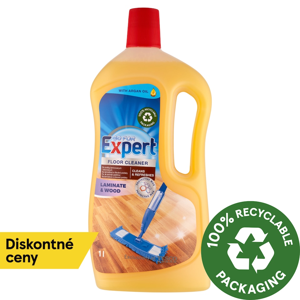 Go for Expert Laminate & Wood Floor Cleaner with Argan Oil 1 L