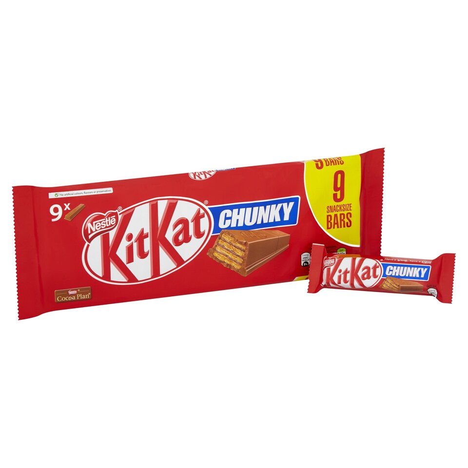 image 1 of Kit Kat Chunky Milk Chocolate Bar Multipack 32g 9 Pack