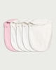 image 2 of F&F Baby 5-Pack Pure Cotton Fairy Printed Bibs in Pink