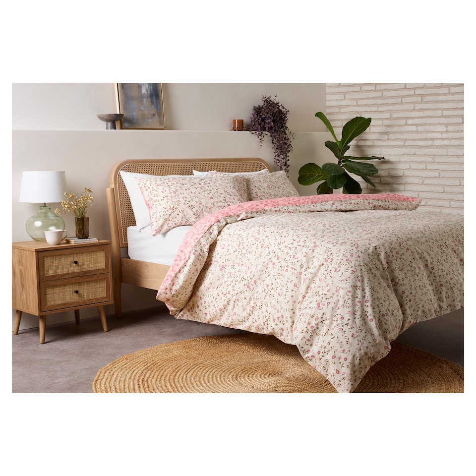F&F Home Natural Ditsy Floral Duvet Set King