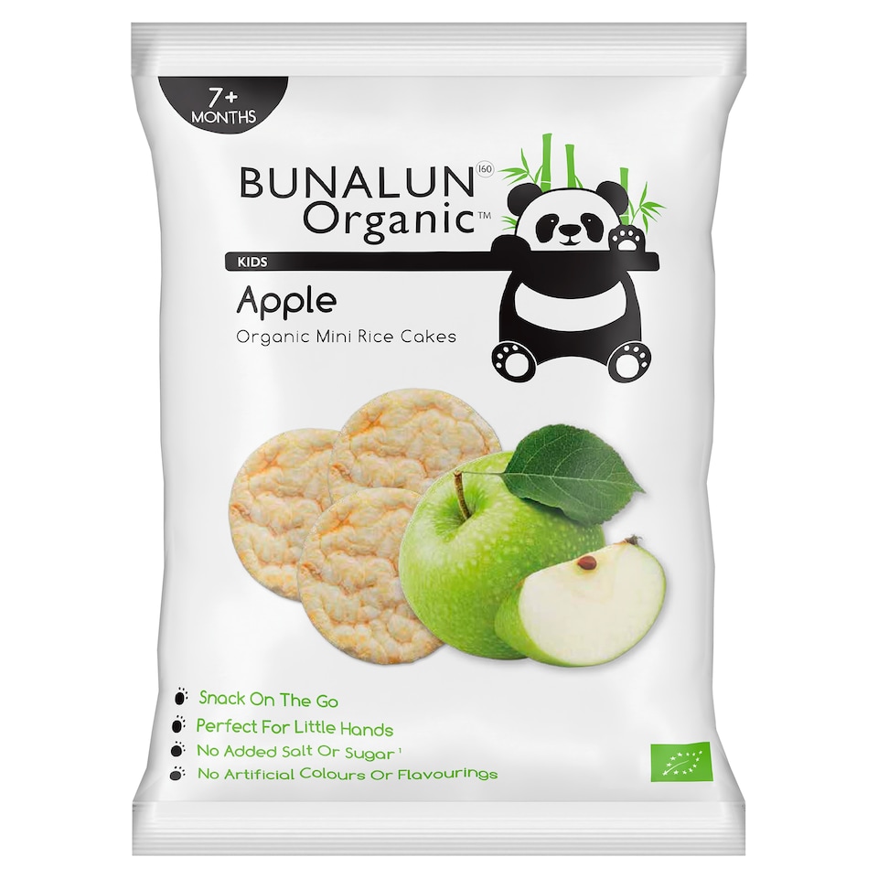 Bunalun Organic Mini Rice Cakes Apple 40G