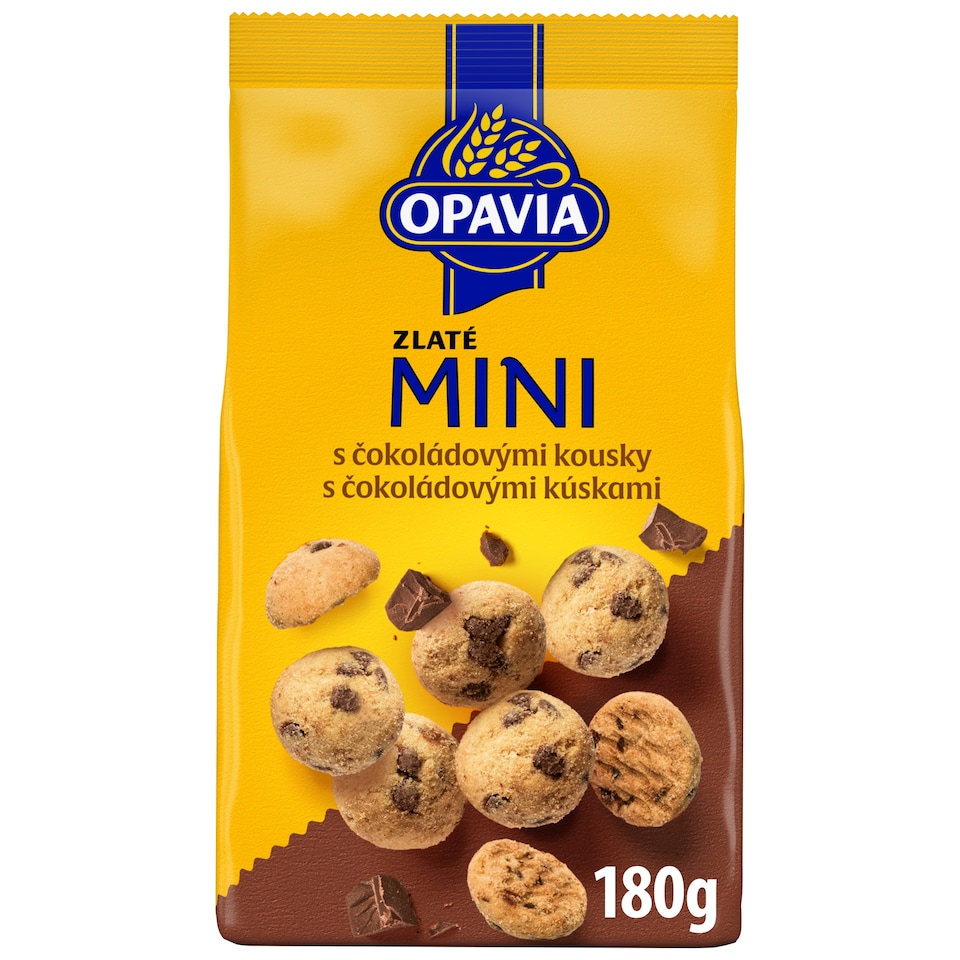 Opavia Zlaté Mini with Chocolate Pieces 180 g