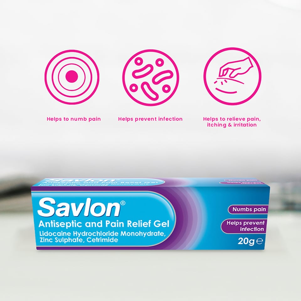 image 1 of Savlon Antiseptic and Pain Relief Gel 20g