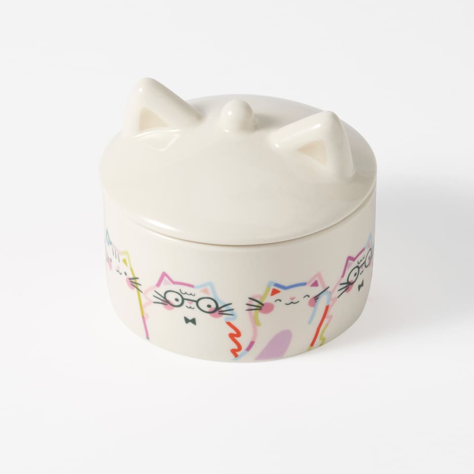 image 1 of Paperchase Terrazzo Cats Ceramic Trinket Dish