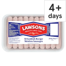 Lawsons 10 Skinless Sausages 264G