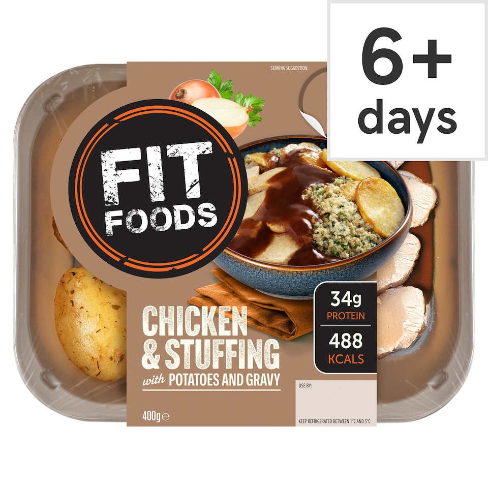 Fit Foods Chicken & Stuffing with potatoes and gravy 400g