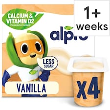 Alpro Kids Vanilla Soya Dairy Free Yoghurt Alternative 4 x 115g